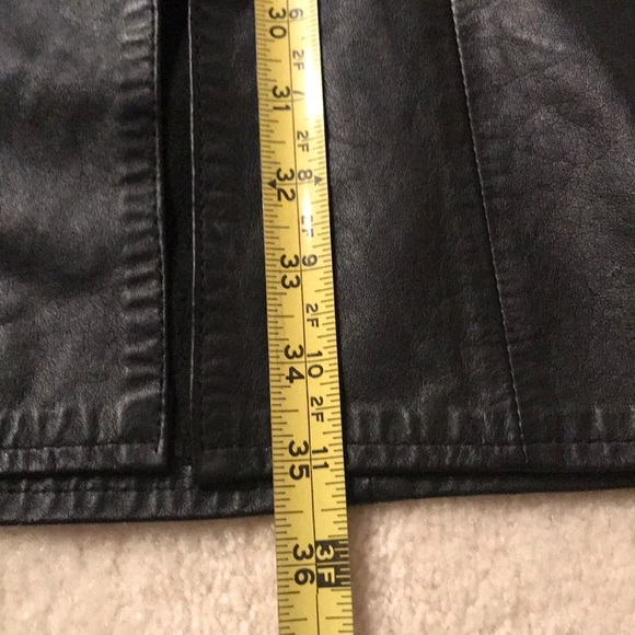 Sexy strapless full front Zip leather dress - Picture 6 of 7